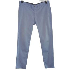 Massimo Dutti Men's Calidad Blue Textured Casual Fit Pants Size 38/34